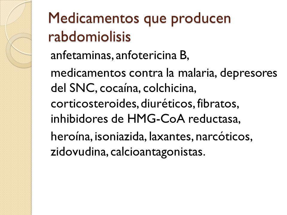 Medicamentos que producen rabdomiolisis