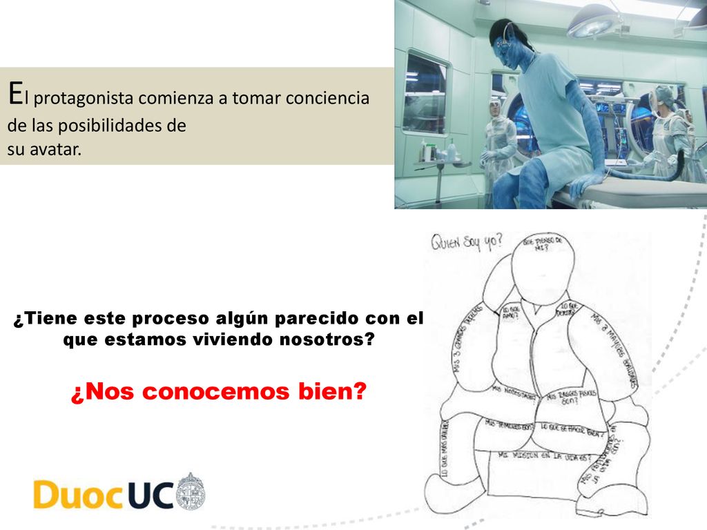 El protagonista comienza a tomar conciencia de las posibilidades de