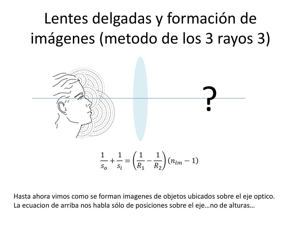 Lentes delgadas y formación de imágenes (metodo de los 3 rayos 3)