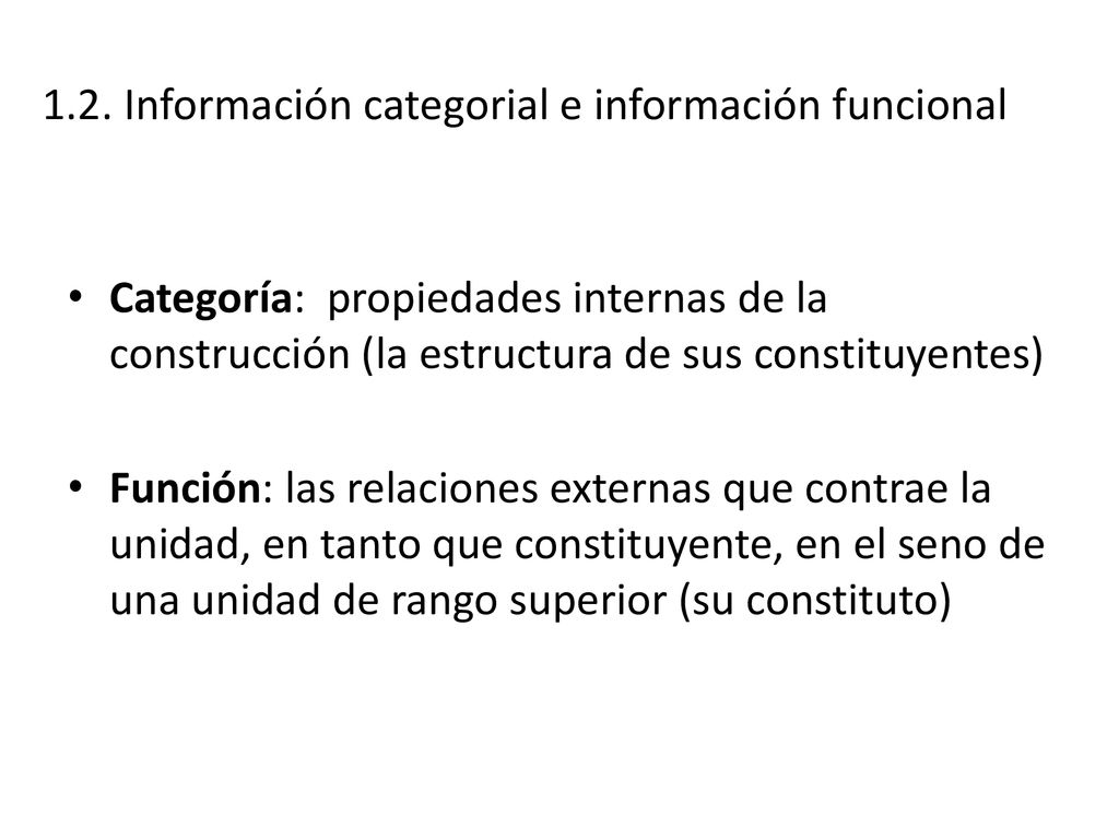 1.2. Información categorial e información funcional