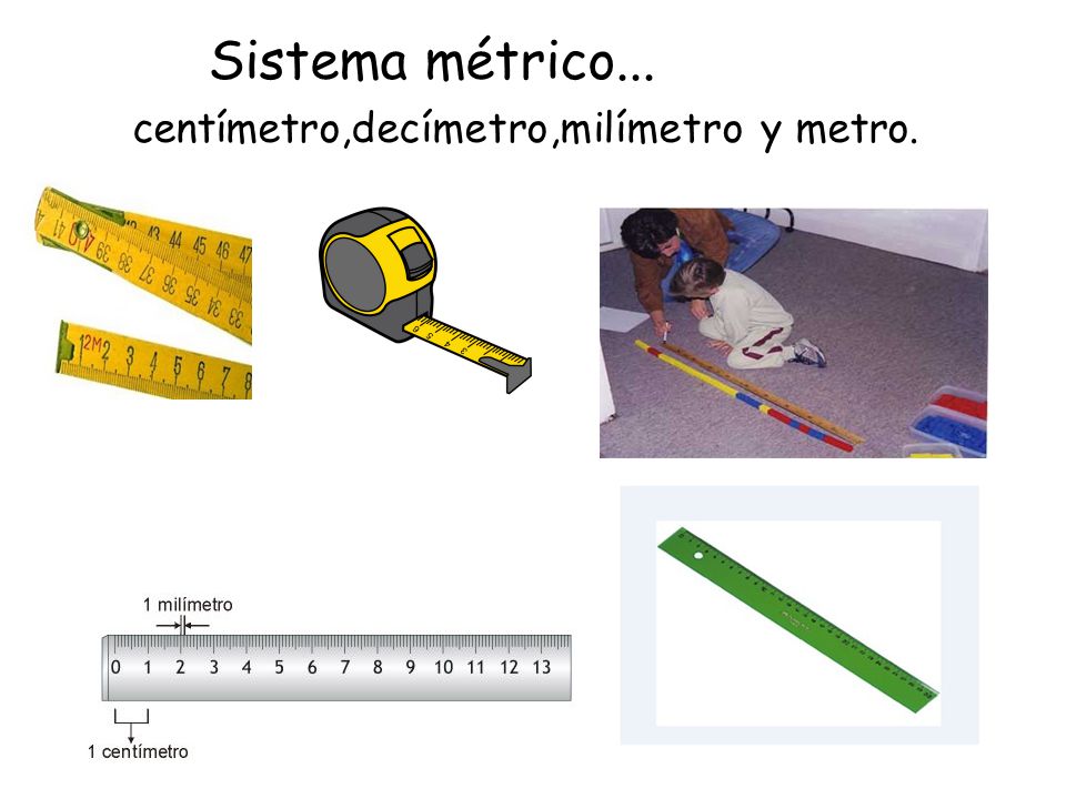 Sistema métrico... centímetro,decímetro,milímetro y metro.