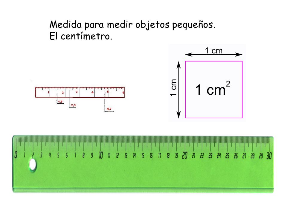 Medida para medir objetos pequeños.