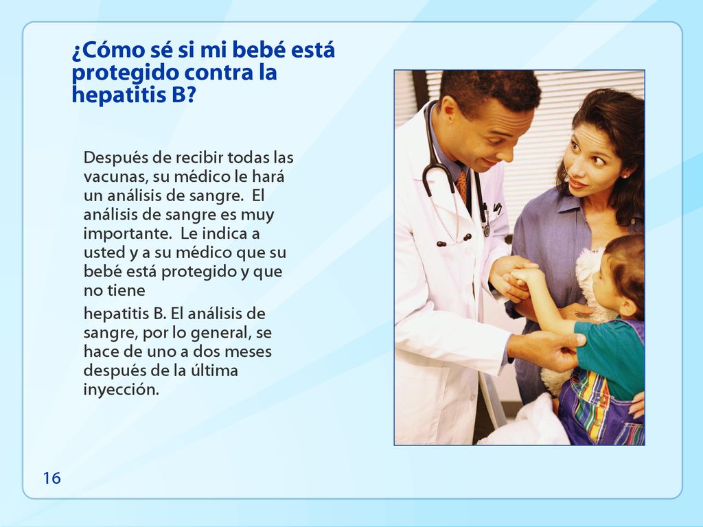 ¿Cómo sé si mi bebé está protegido contra la hepatitis B