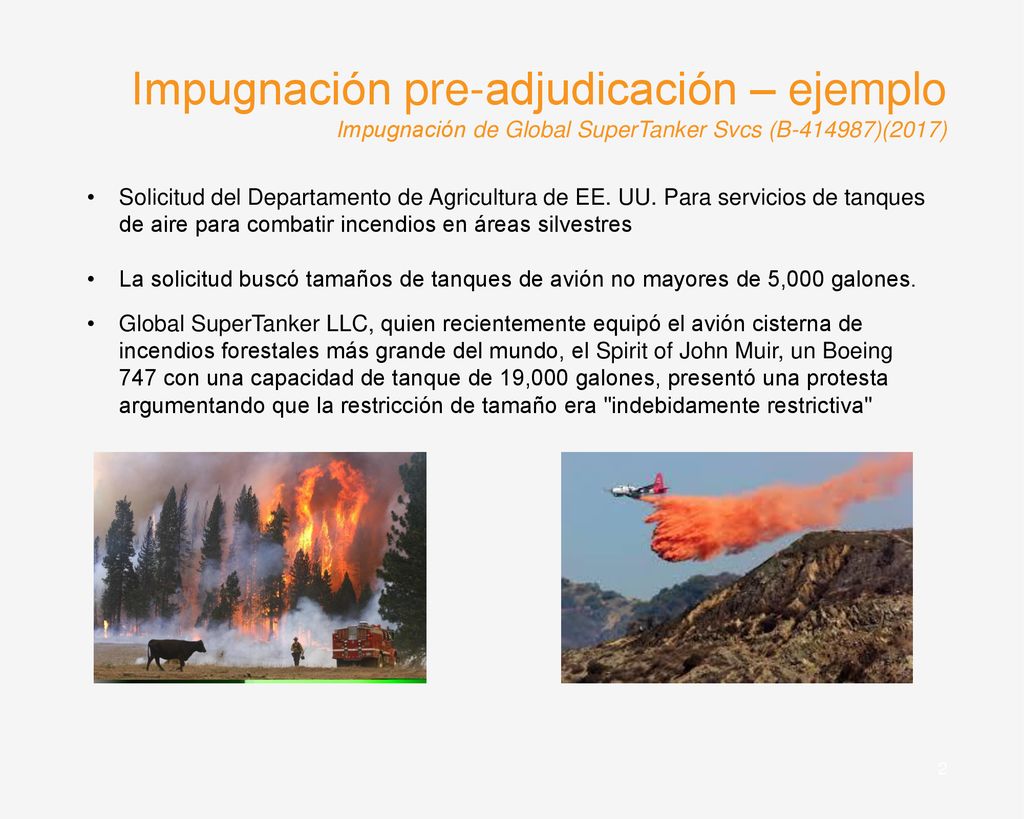 Impugnación pre-adjudicación – ejemplo Impugnación de Global SuperTanker Svcs (B )(2017)