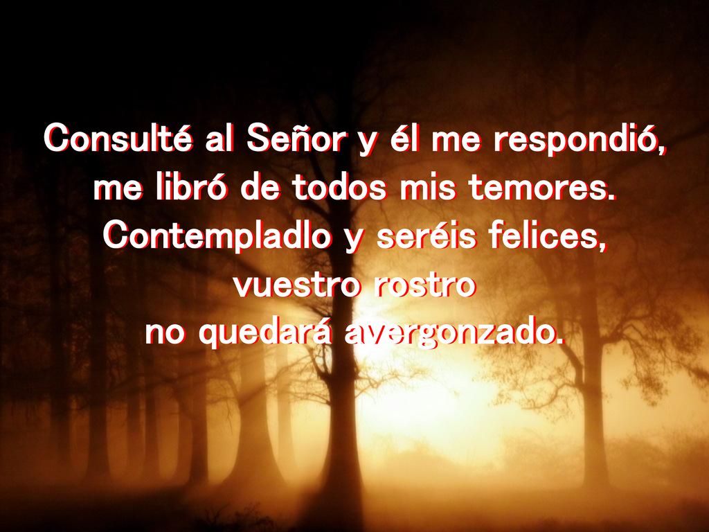 Consulté al Señor y él me respondió, me libró de todos mis temores.