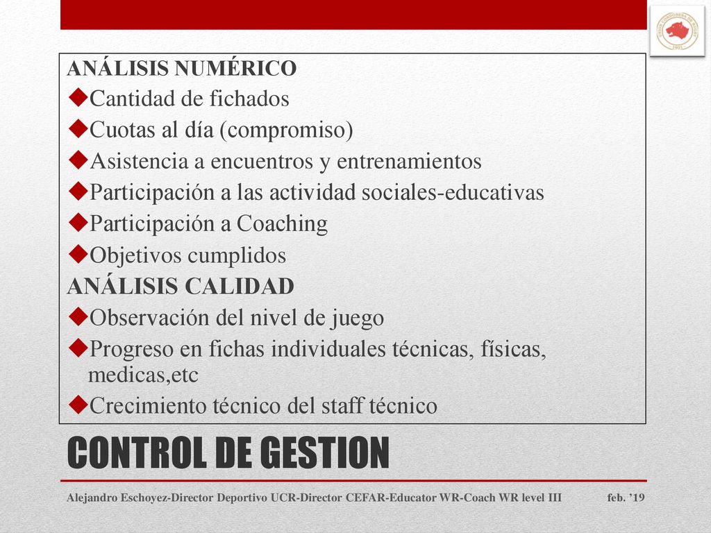 CONTROL DE GESTION Cantidad de fichados Cuotas al día (compromiso)