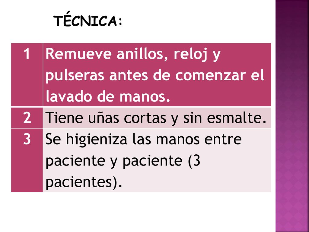 Tiene uñas cortas y sin esmalte. 3