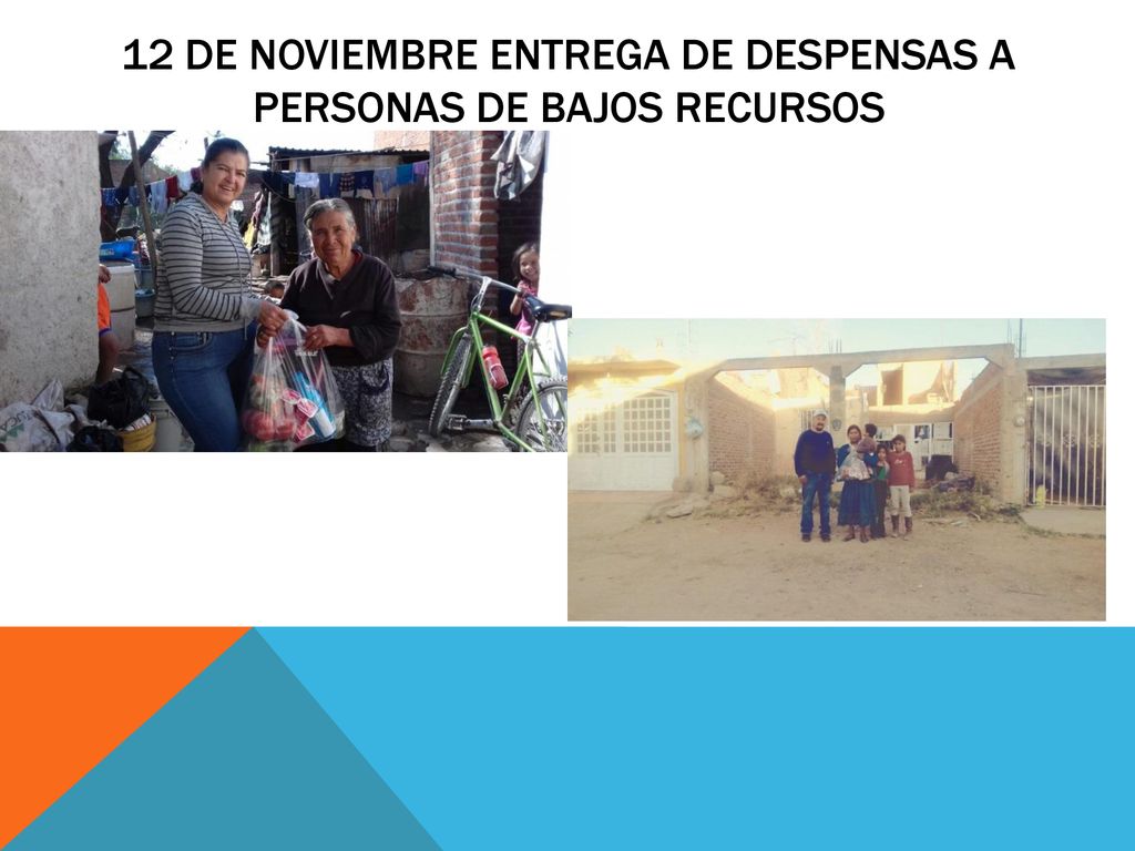 12 DE NOVIEMBRE ENTREGA DE DESPENSAS A PERSONAS DE BAJOS RECURSOS