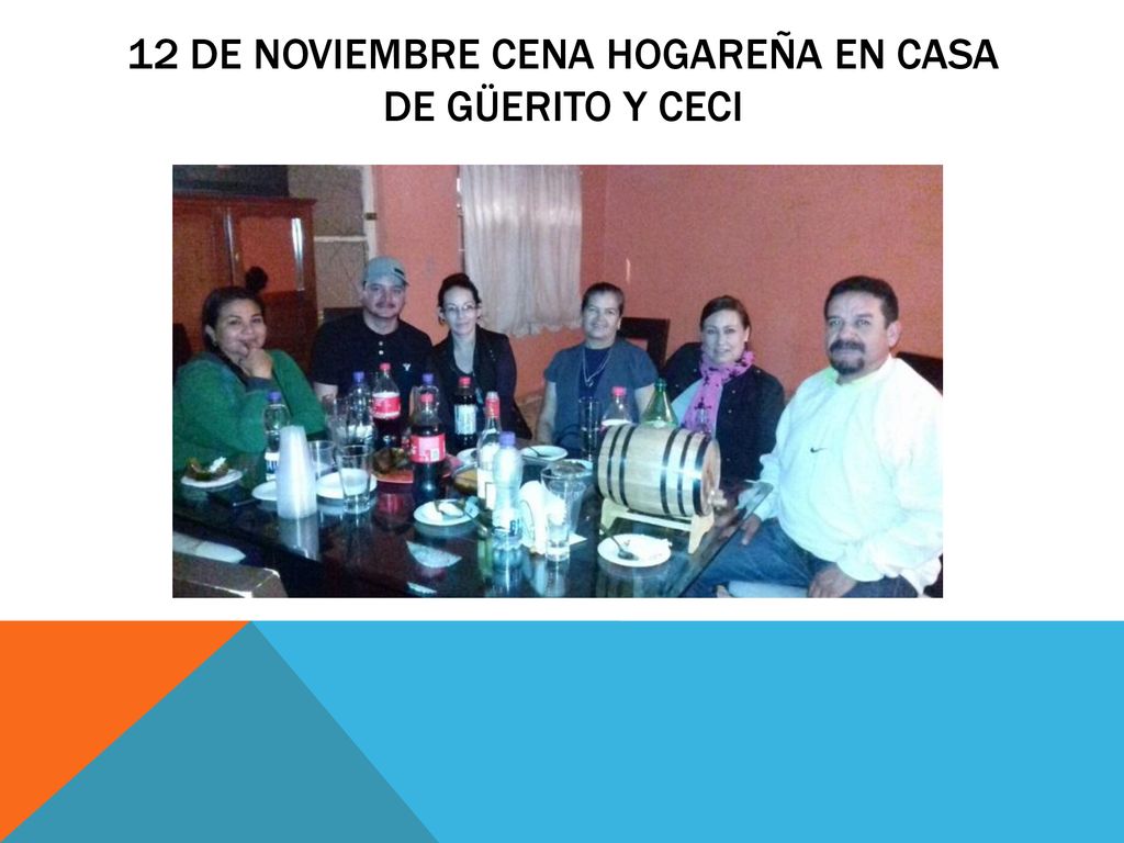 12 DE NOVIEMBRE CENA HOGAREÑA EN CASA DE Güerito y ceci