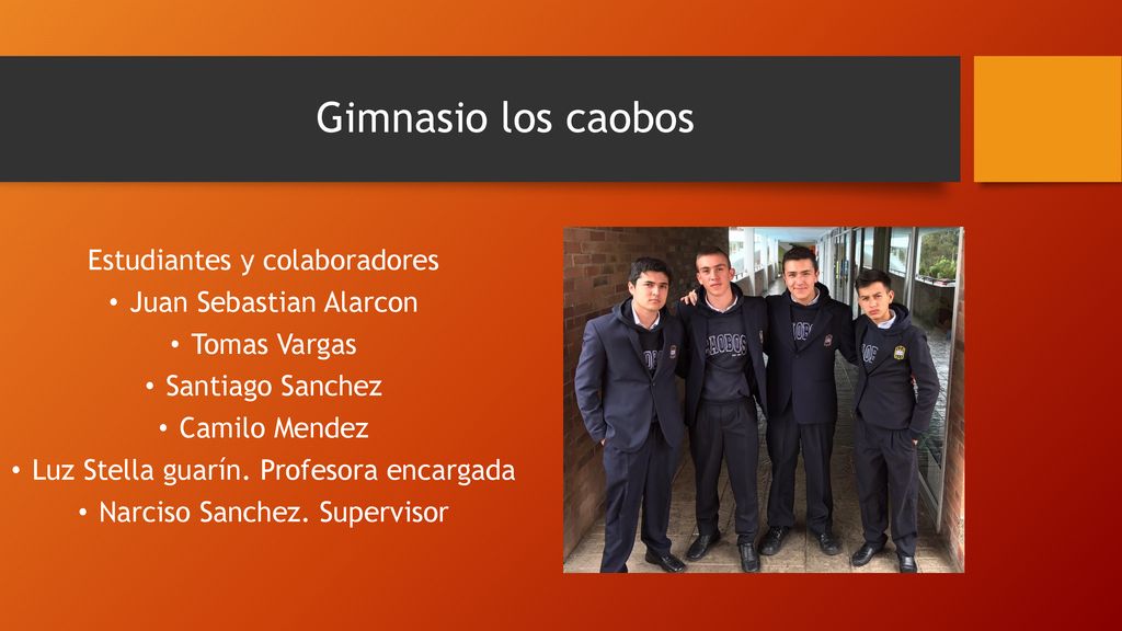 Gimnasio los caobos Estudiantes y colaboradores Juan Sebastian Alarcon