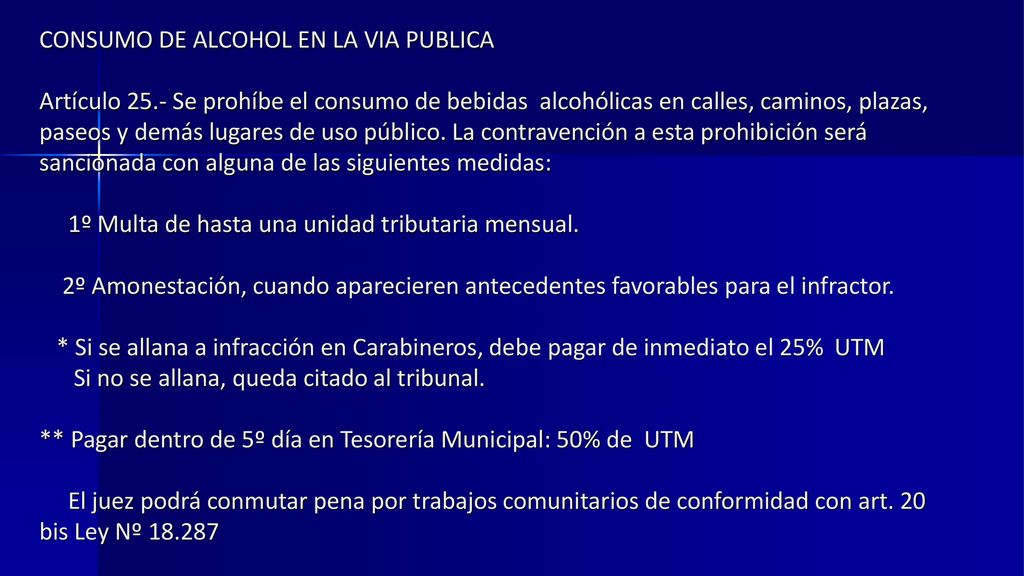 LEY DE ALCOHOLES Y SUS CONTRAVENCIONES - ppt descargar
