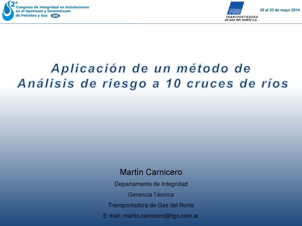 Aplicación de un método de Análisis de riesgo a 10 cruces de ríos