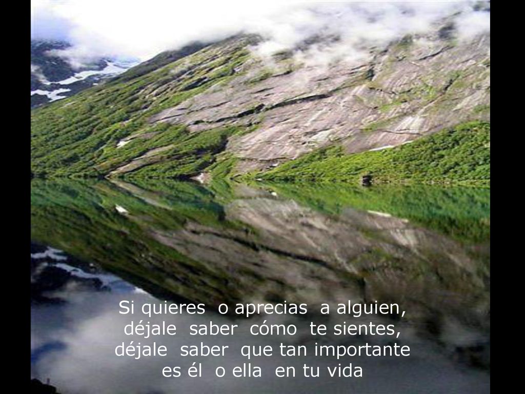 Si quieres o aprecias a alguien, déjale saber cómo te sientes, déjale saber que tan importante es él o ella en tu vida