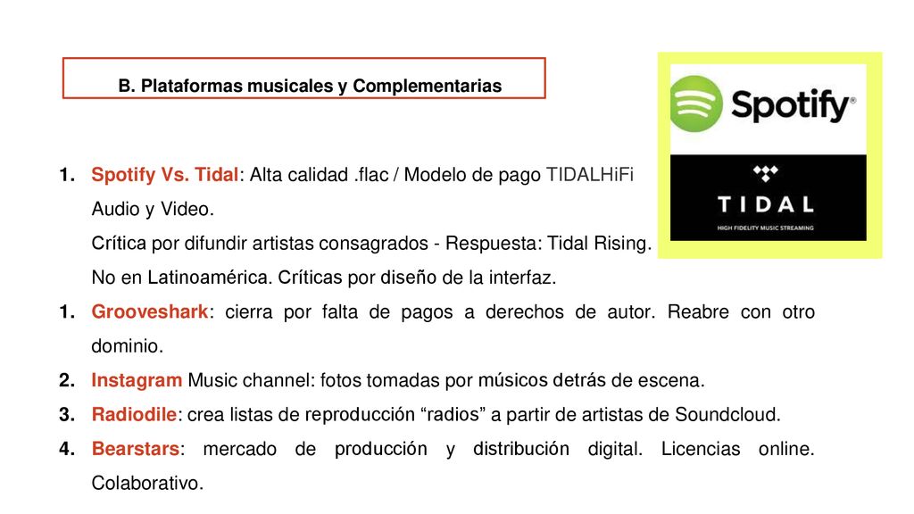 Spotify Vs. Tidal: Alta calidad .flac / Modelo de pago TIDALHiFi