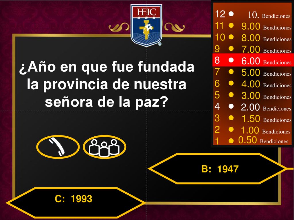 ¿Año en que fue fundada la provincia de nuestra señora de la paz