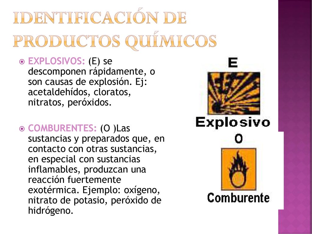 Identificación de productos químicos