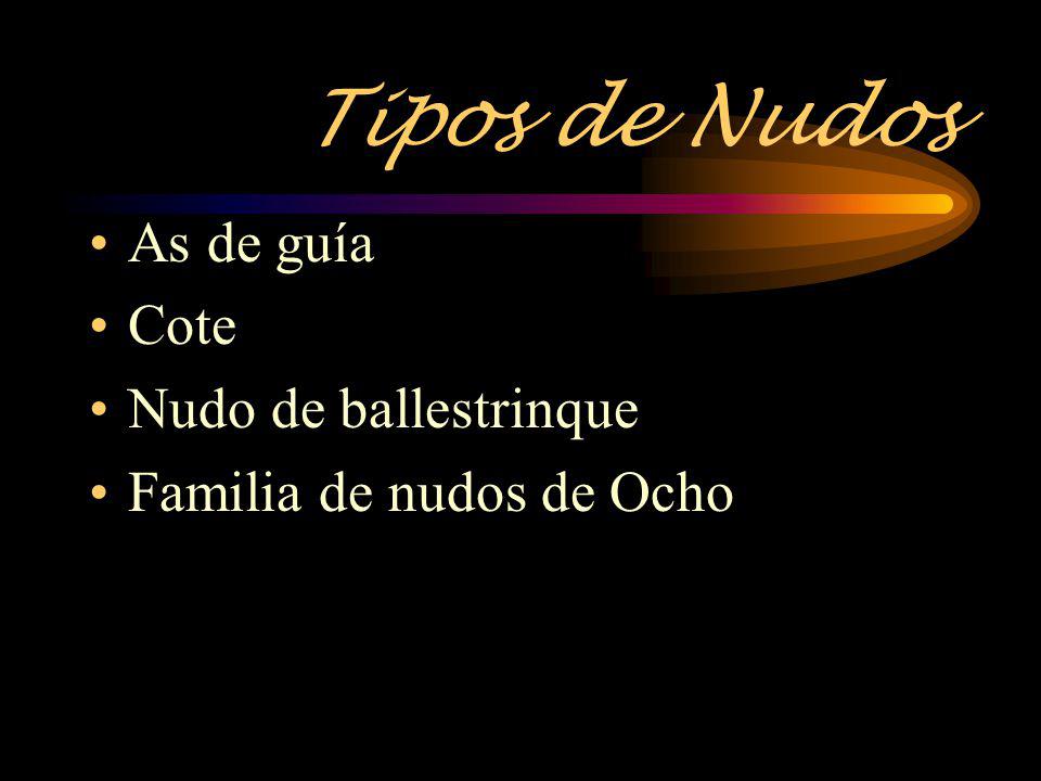 Tipos de Nudos As de guía Cote Nudo de ballestrinque
