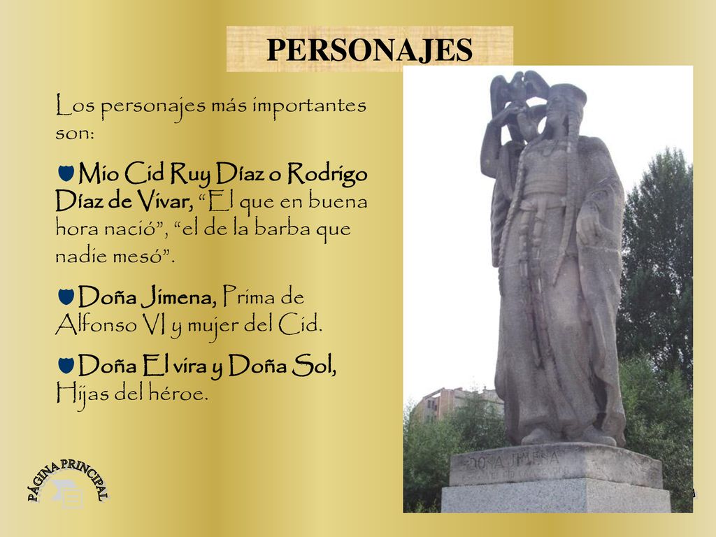 PÁGINA PRINCIPAL S I G U I E N T E PERSONAJES