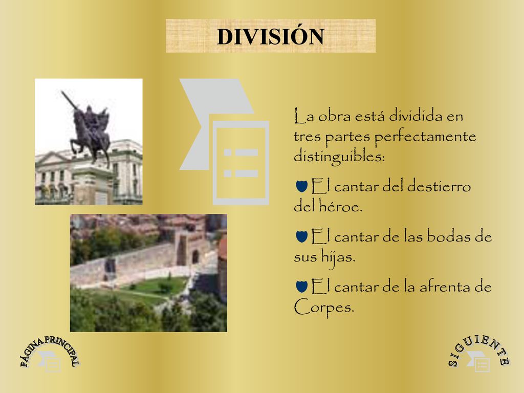 PÁGINA PRINCIPAL S I G U I E N T E DIVISIÓN