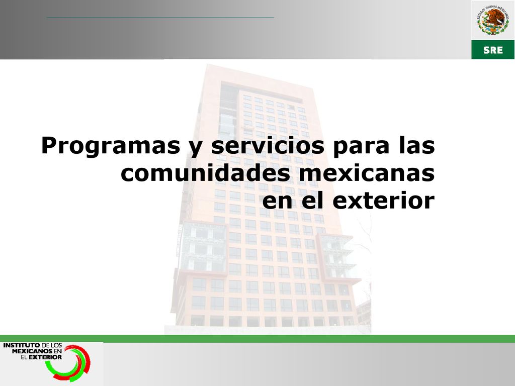 Programas y servicios para las comunidades mexicanas en el exterior