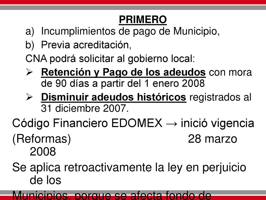 Código Financiero EDOMEX → inició vigencia (Reformas) 28 marzo 2008