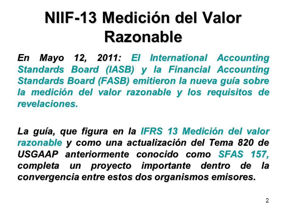 NIIF-13 Medición del Valor Razonable