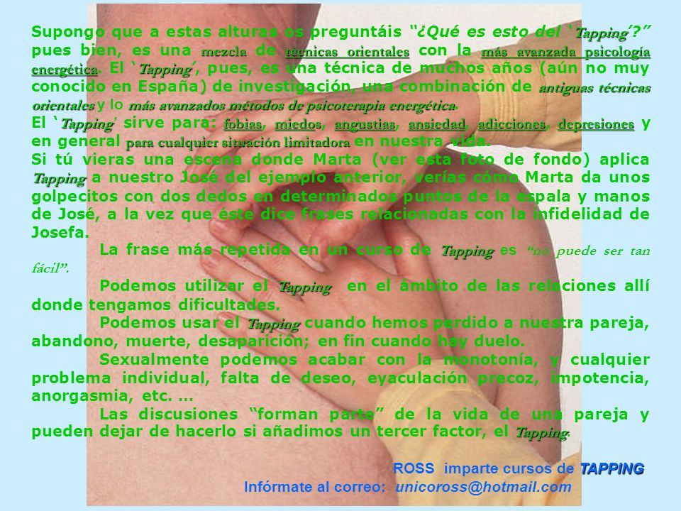 Supongo que a estas alturas os preguntáis ¿Qué es esto del ‘Tapping’