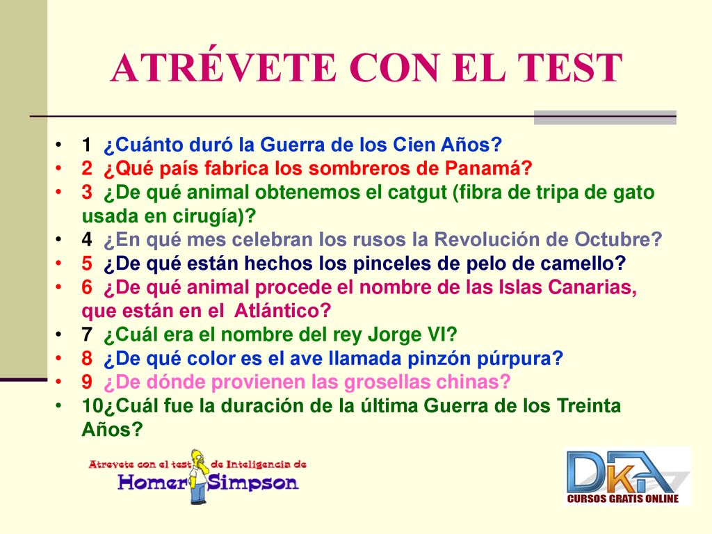 ATRÉVETE CON EL TEST 1 ¿Cuánto duró la Guerra de los Cien Años