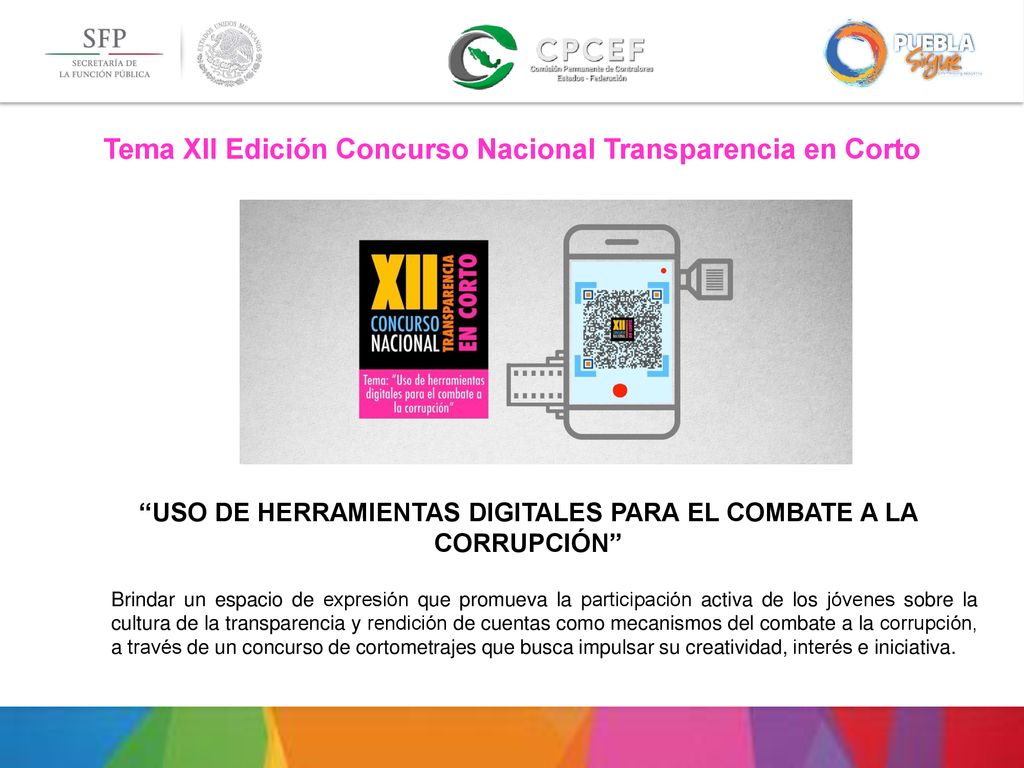 Tema XII Edición Concurso Nacional Transparencia en Corto