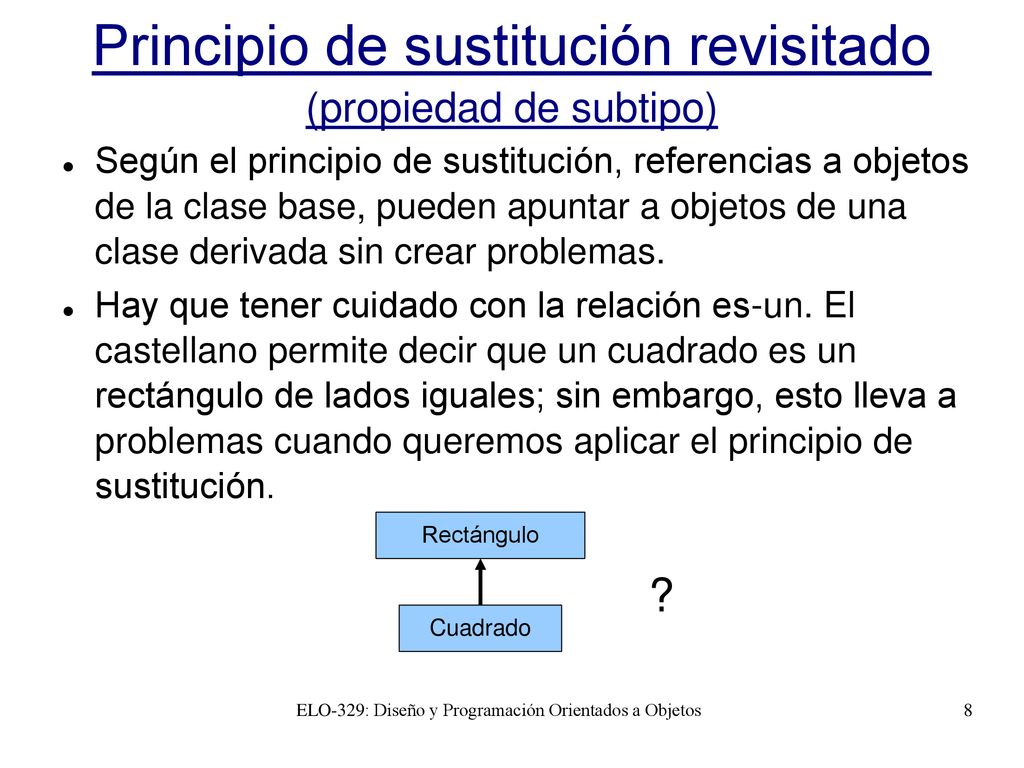Principio de sustitución revisitado (propiedad de subtipo)