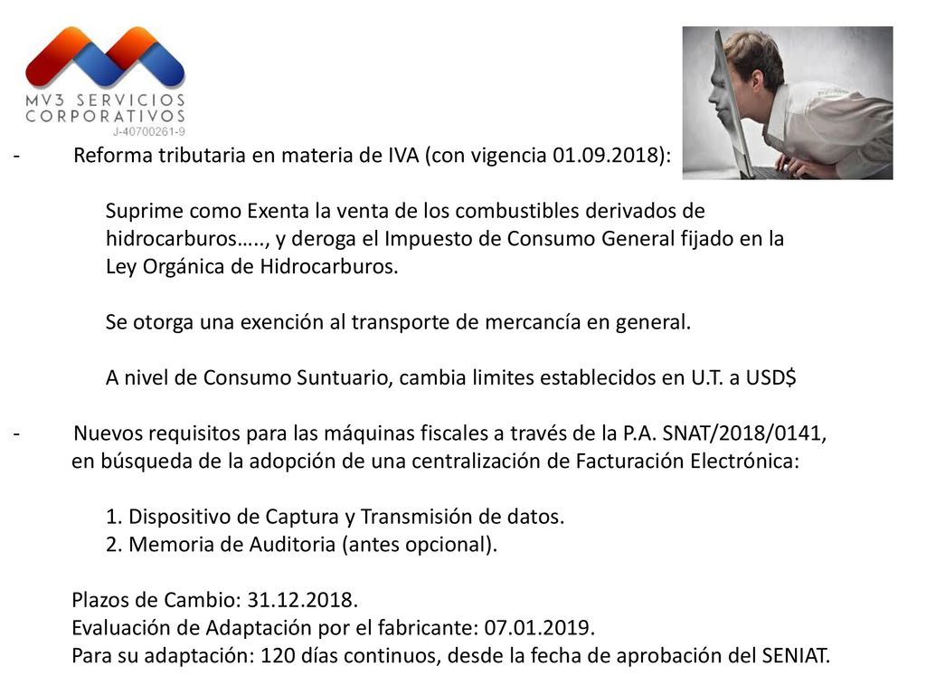 - Reforma tributaria en materia de IVA (con vigencia ):