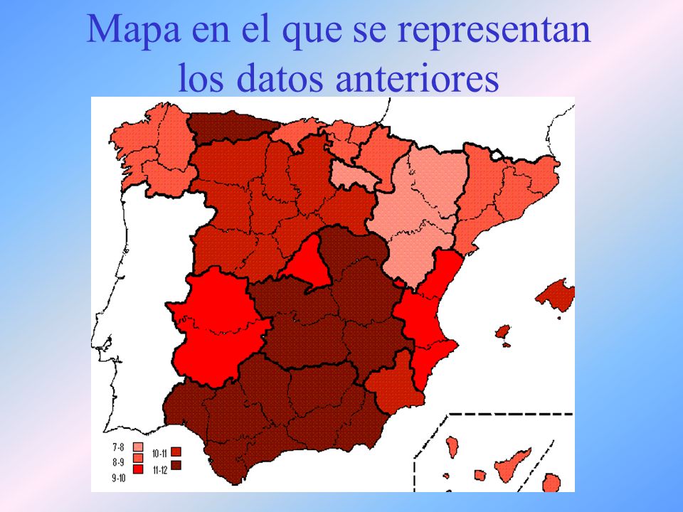 Mapa en el que se representan los datos anteriores