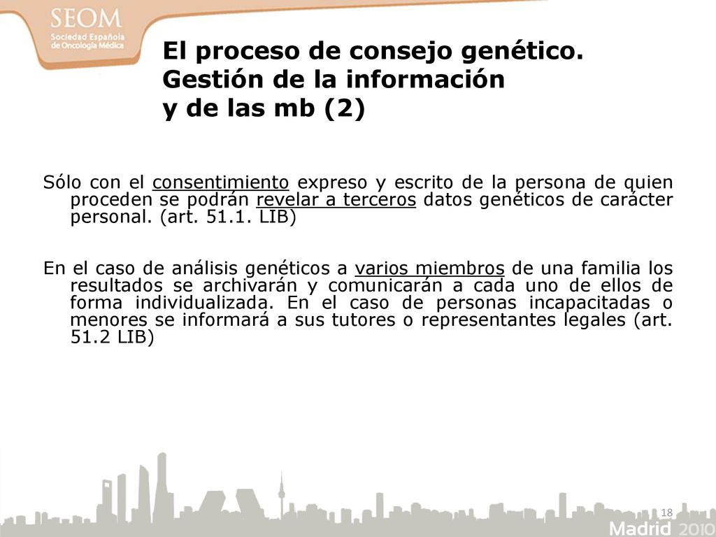 El proceso de consejo genético. Gestión de la información