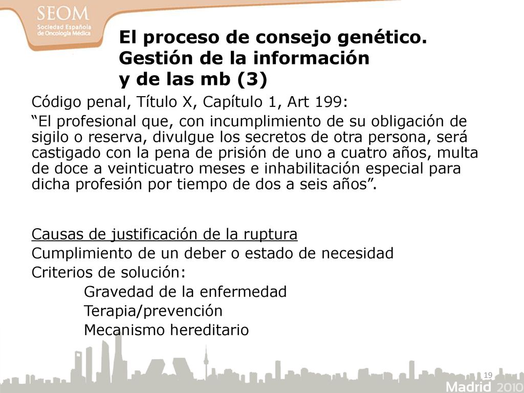 El proceso de consejo genético. Gestión de la información