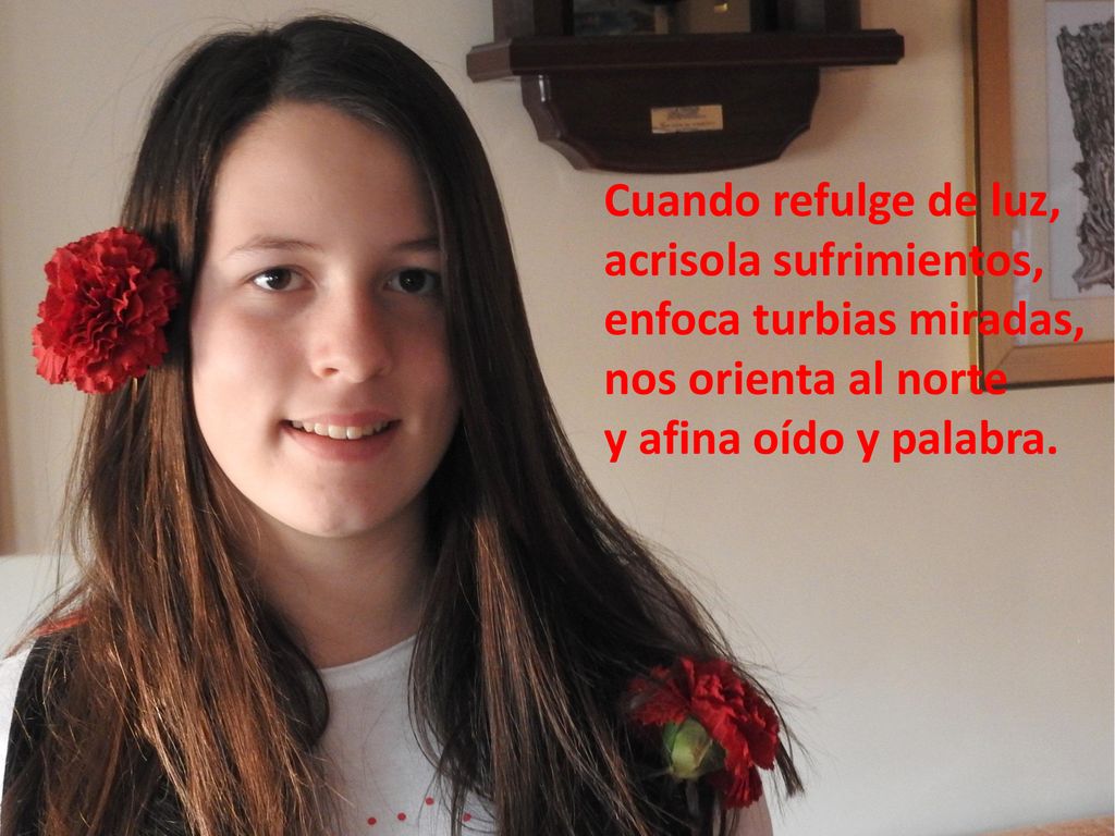 Cuando refulge de luz, acrisola sufrimientos, enfoca turbias miradas, nos orienta al norte.