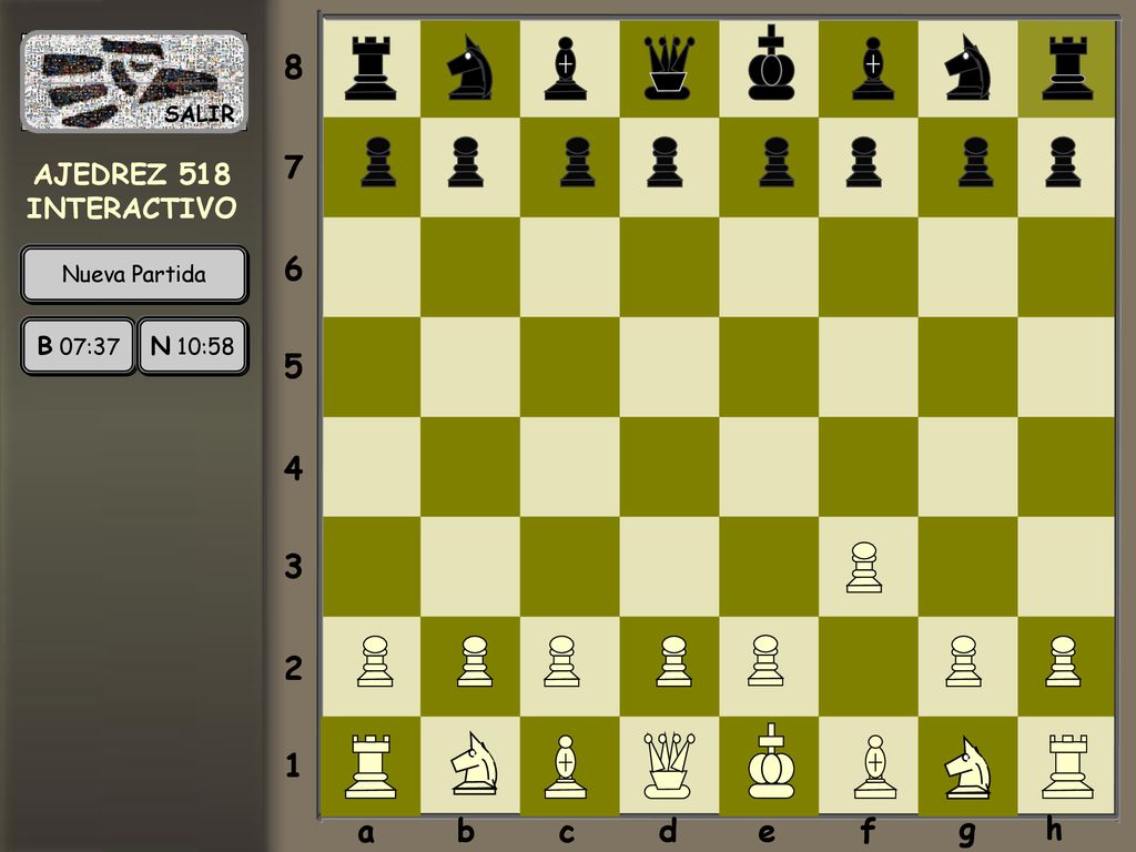 a b c d e f g h AJEDREZ 518 INTERACTIVO B 07:37