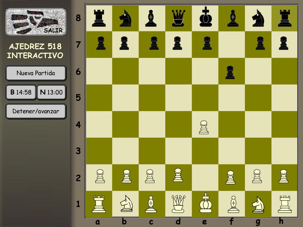 a b c d e f g h AJEDREZ 518 INTERACTIVO B 14:58