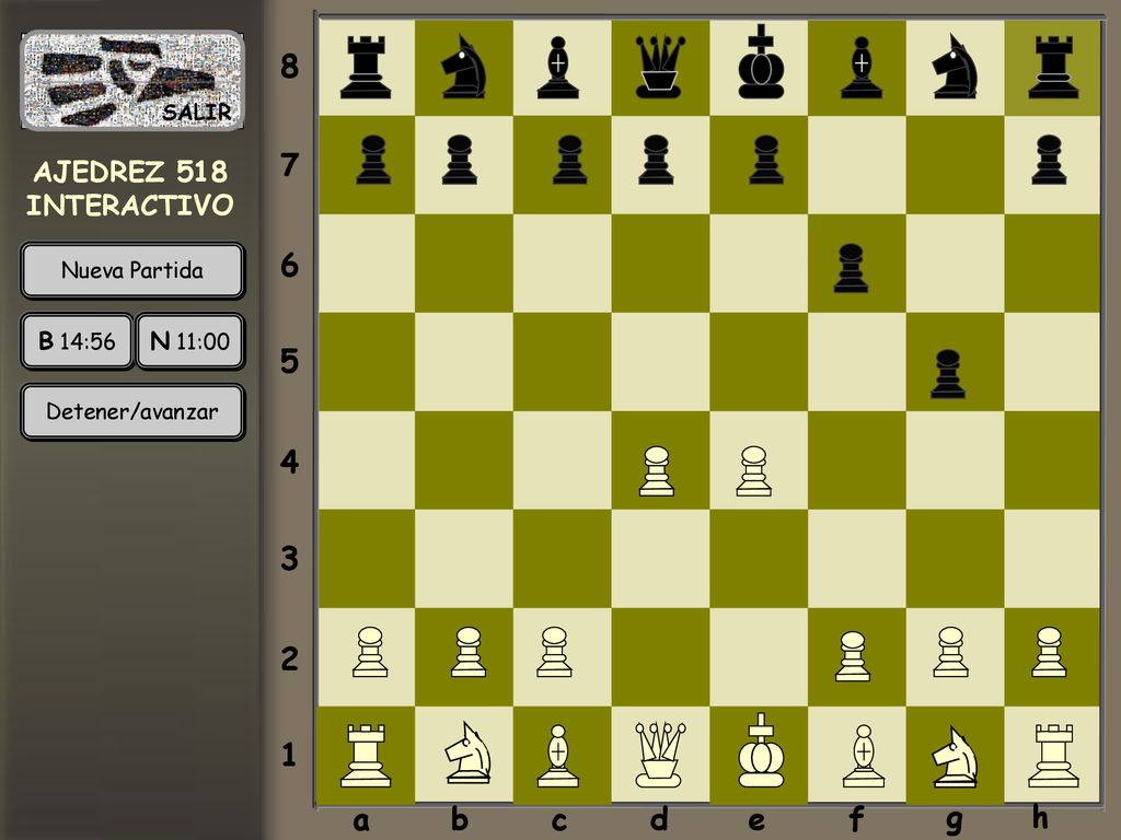 a b c d e f g h AJEDREZ 518 INTERACTIVO B 14:56
