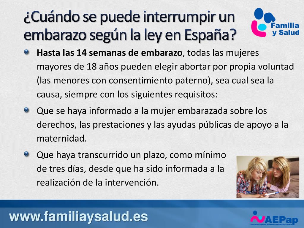 ¿Cuándo se puede interrumpir un embarazo según la ley en España
