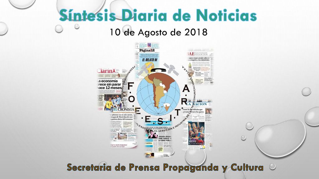 Síntesis Diaria de Noticias Secretaria de Prensa Propaganda y Cultura