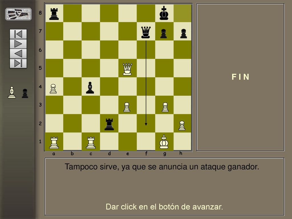 Tampoco sirve, ya que se anuncia un ataque ganador.