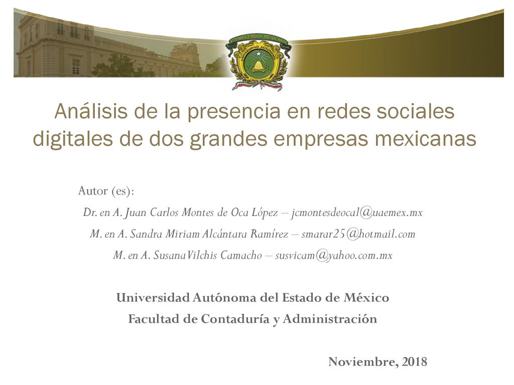 Análisis de la presencia en redes sociales digitales de dos grandes empresas mexicanas