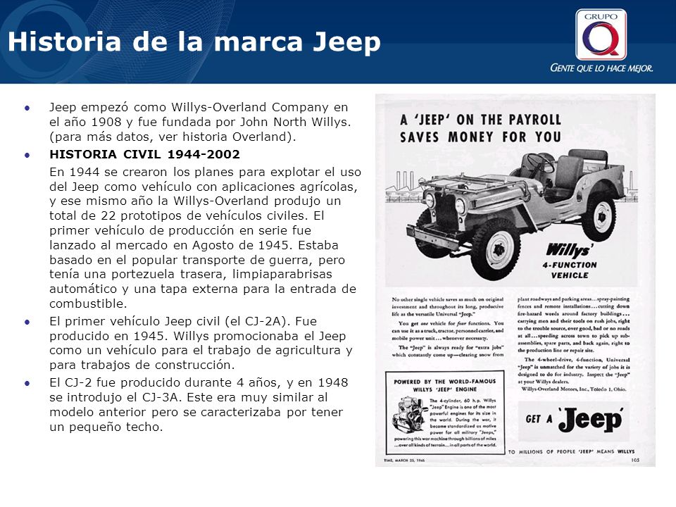 Historia de la marca Jeep