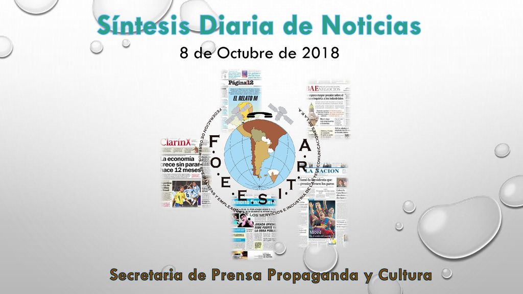 Síntesis Diaria de Noticias Secretaria de Prensa Propaganda y Cultura