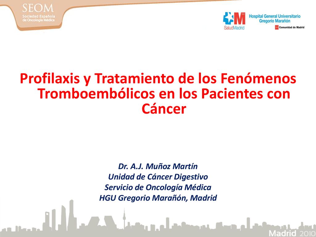 Profilaxis y Tratamiento de los Fenómenos Tromboembólicos en los Pacientes con Cáncer