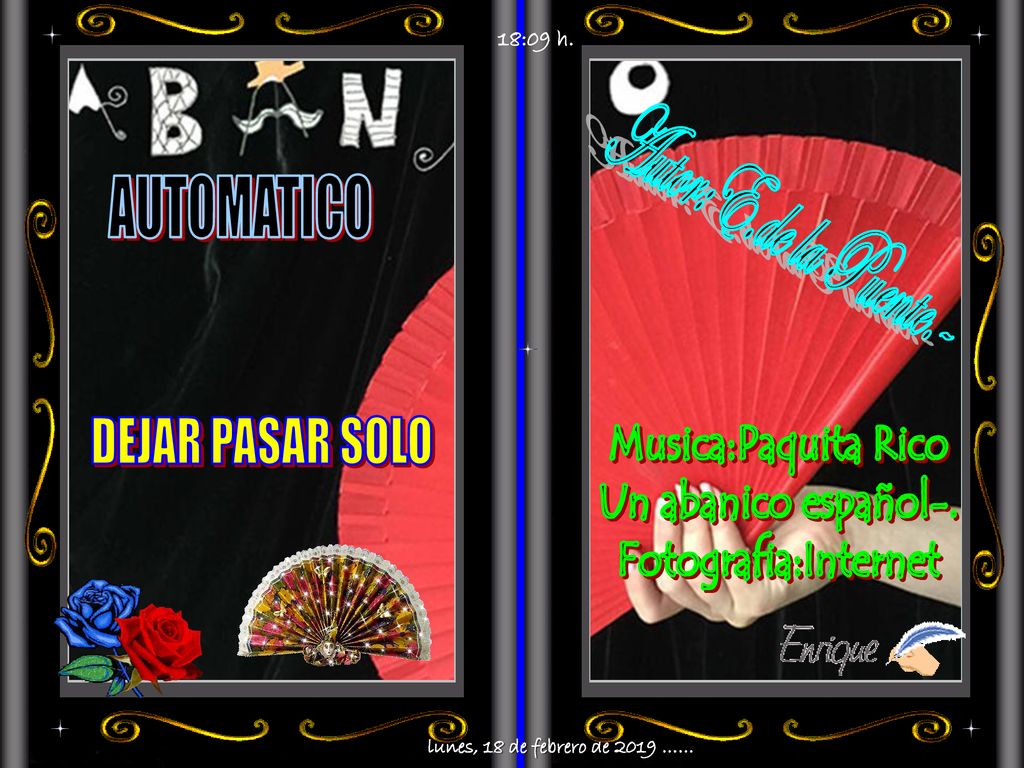 Autor:E.de la Puente.- AUTOMATICO DEJAR PASAR SOLO Musica:Paquita Rico