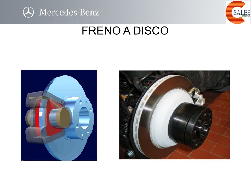 FRENO A DISCO Aproveite a vista 3D, para mostrar como funciona e a vista dos componentes.