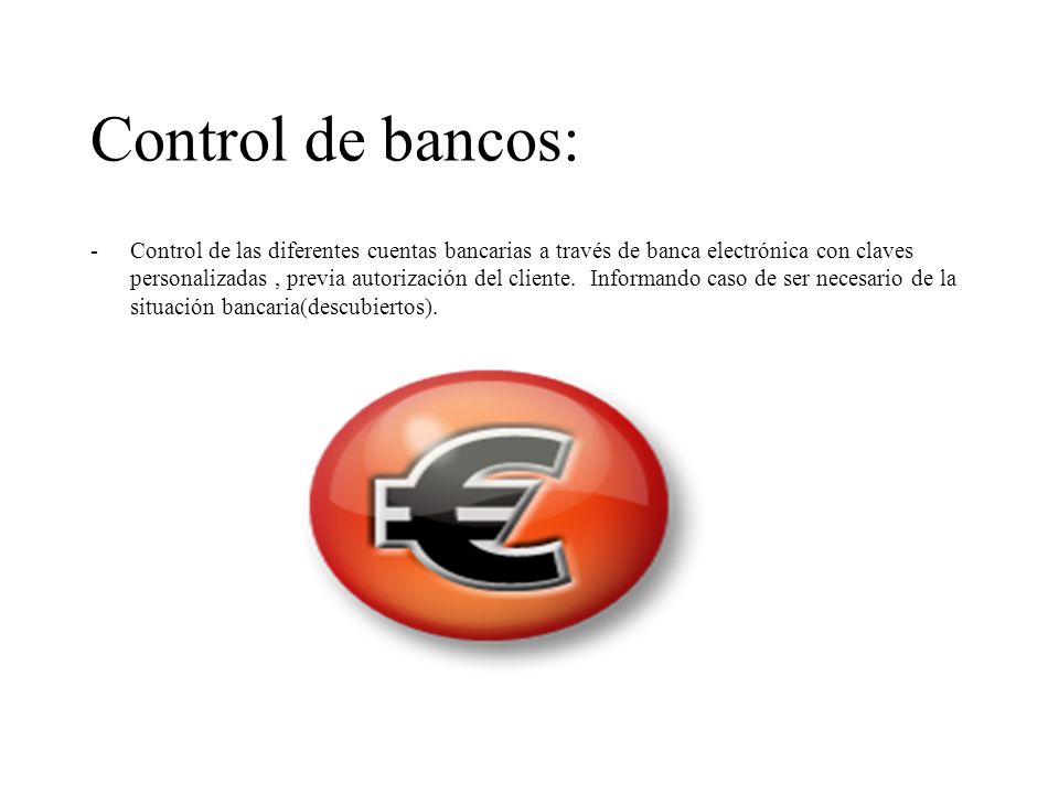 Control de bancos: