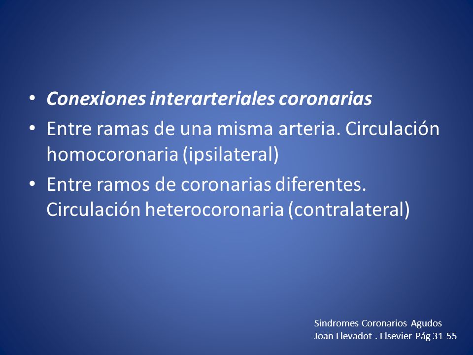 Conexiones interarteriales coronarias