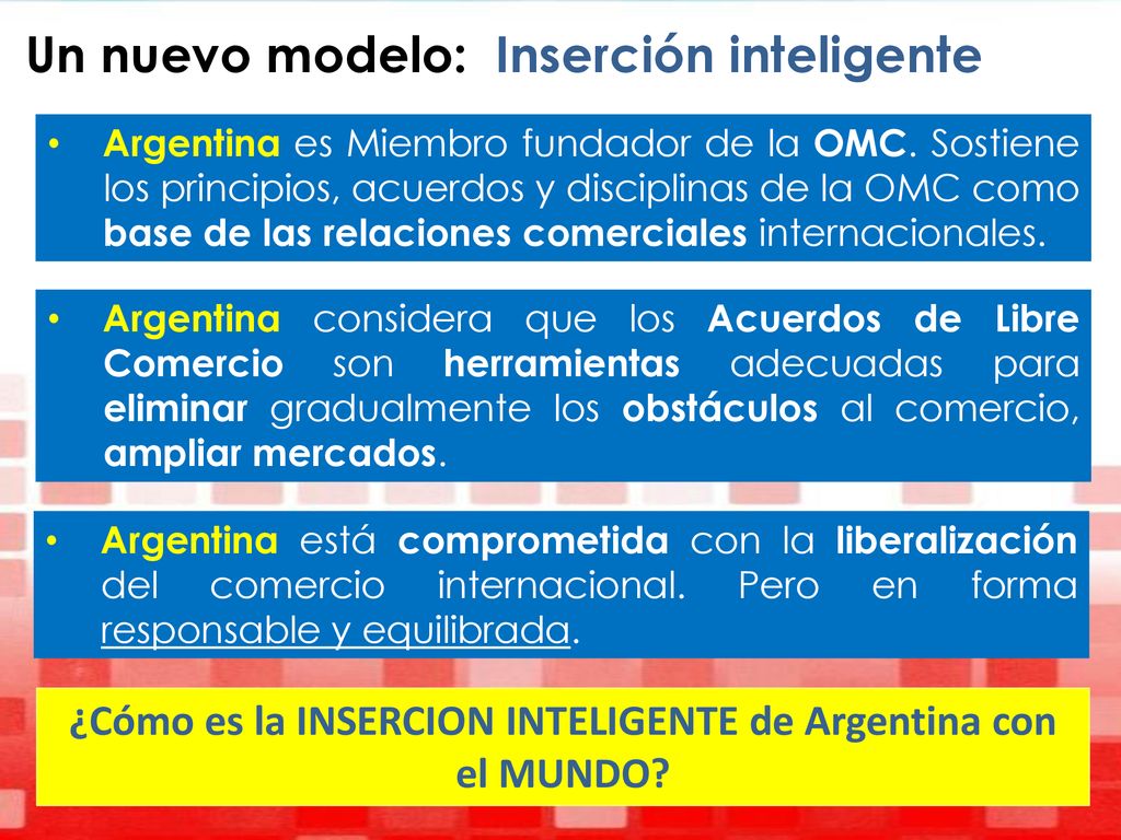¿Cómo es la INSERCION INTELIGENTE de Argentina con el MUNDO
